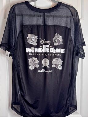 NWT runDisney 2025 Wine & Dine Half Marathon Weekend Mesh Jersey Shirt XL.